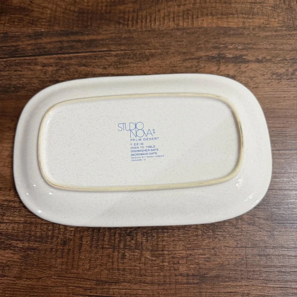 VTG 90s Studio Nova Palm Desert Y2216 Southwestern Relish Tray & Sauce Bowl Set